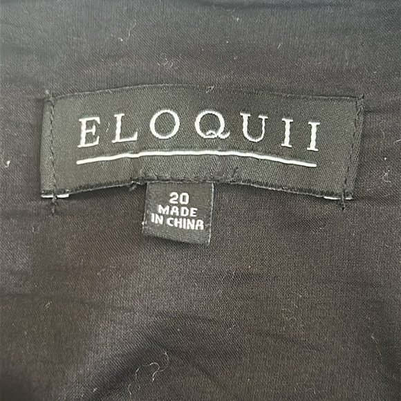 Eloquii Plus Size Black Tiered Maxi Dress with Eyelett Detail - Picture 4 of 5